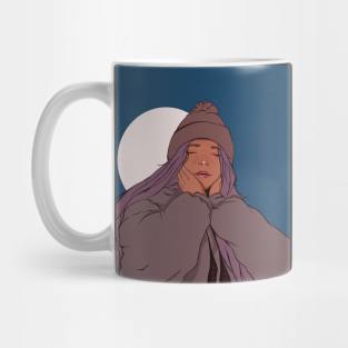 Girl with Pink Hair Mug